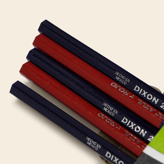 Lápiz Hexagonal Bicolor Grueso Dixon, paquete con 10 Piezas