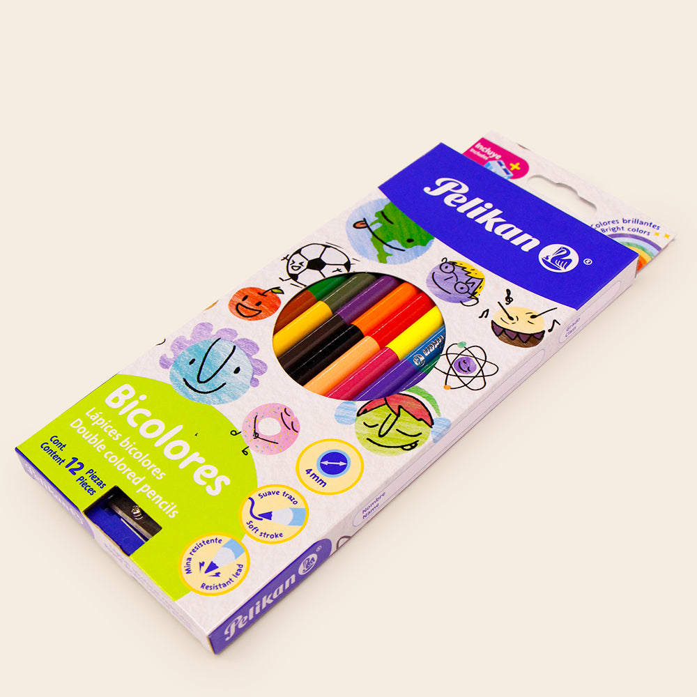 Bicolores Pelikan con 12 Piezas