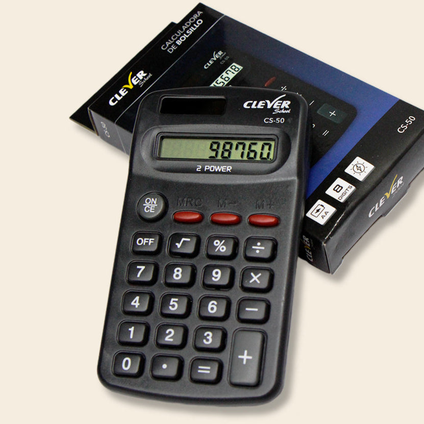 Calculadora de Bolsillo Clever, CS-50 de 8 Dígitos!