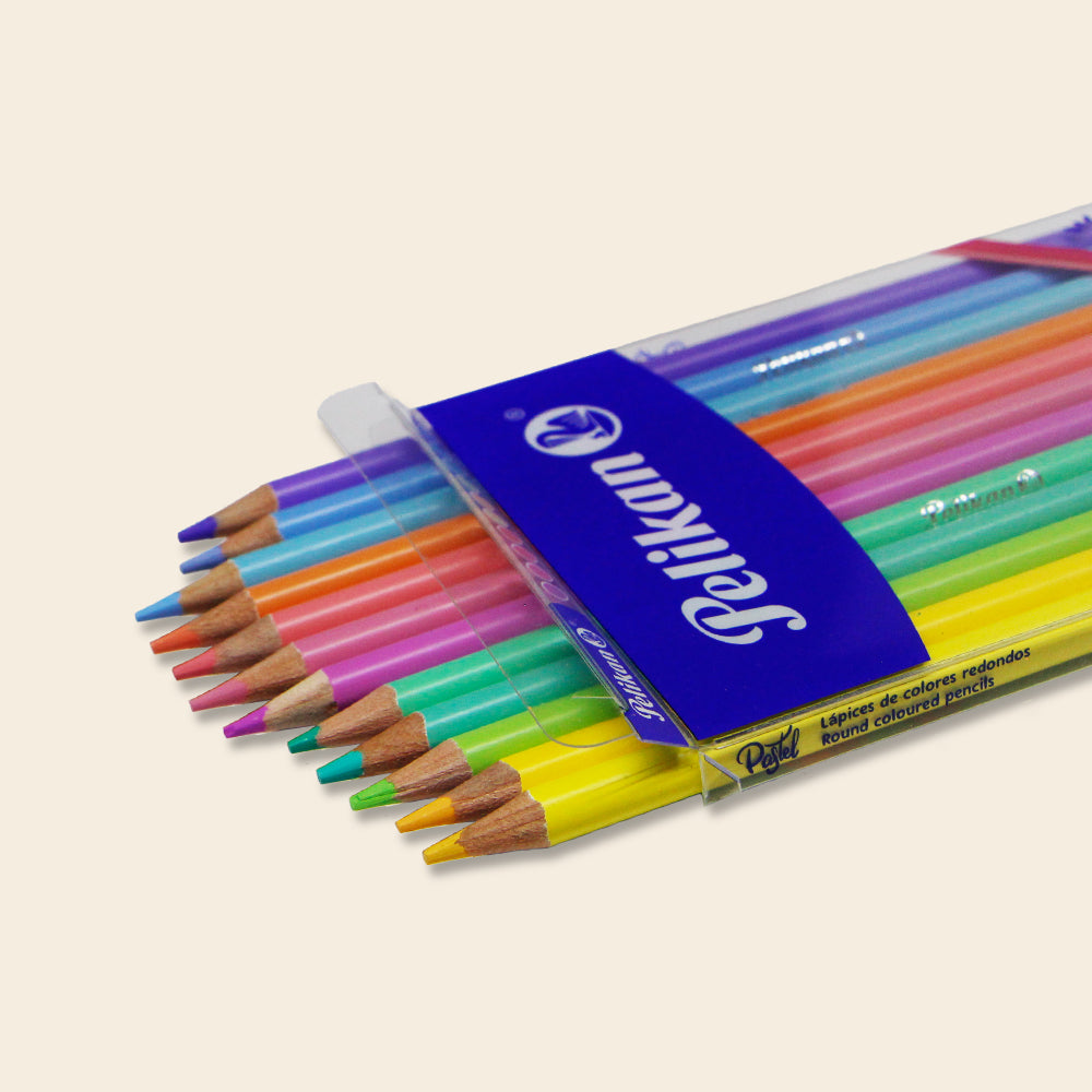 Lápices de Colores Pelikan, Paquete con 12 Piezas en Colores Pastel