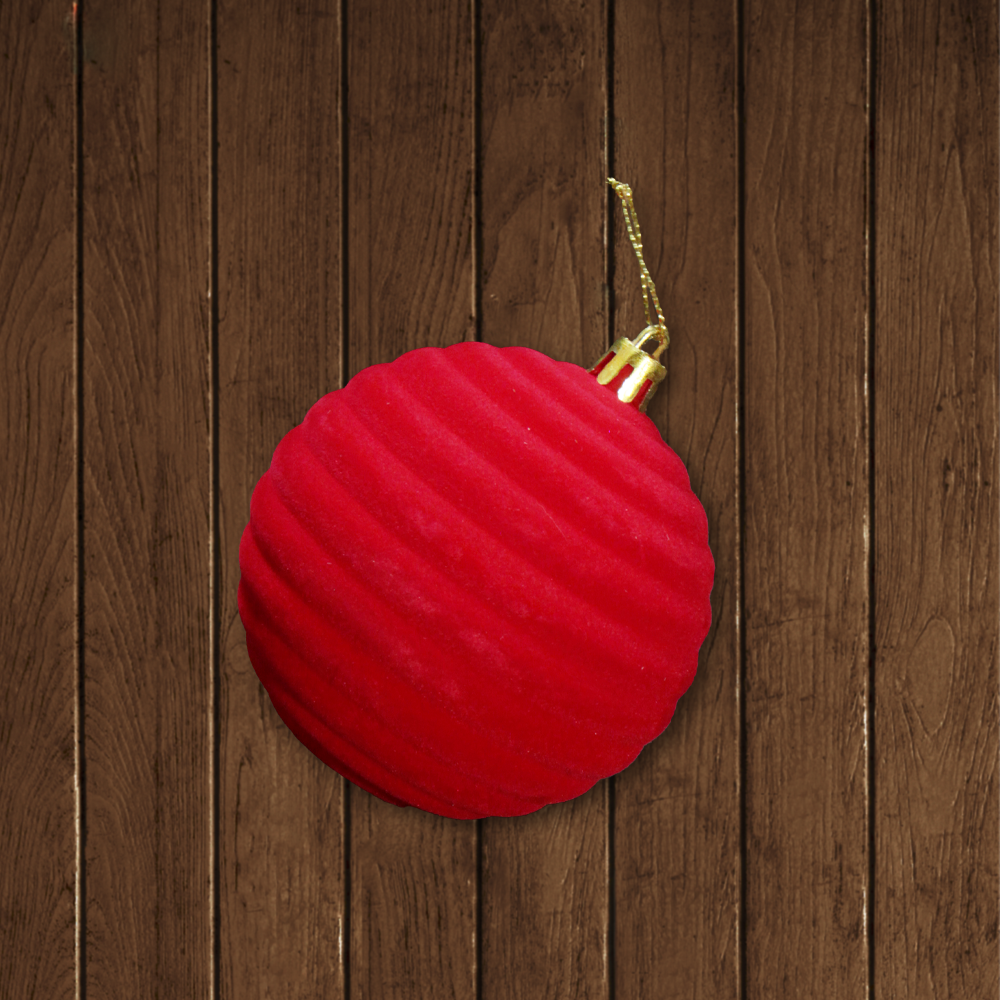 Una Pieza de Esfera Raya Terciopelo Rojo