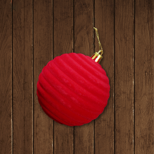 Una Pieza de Esfera Raya Terciopelo Rojo