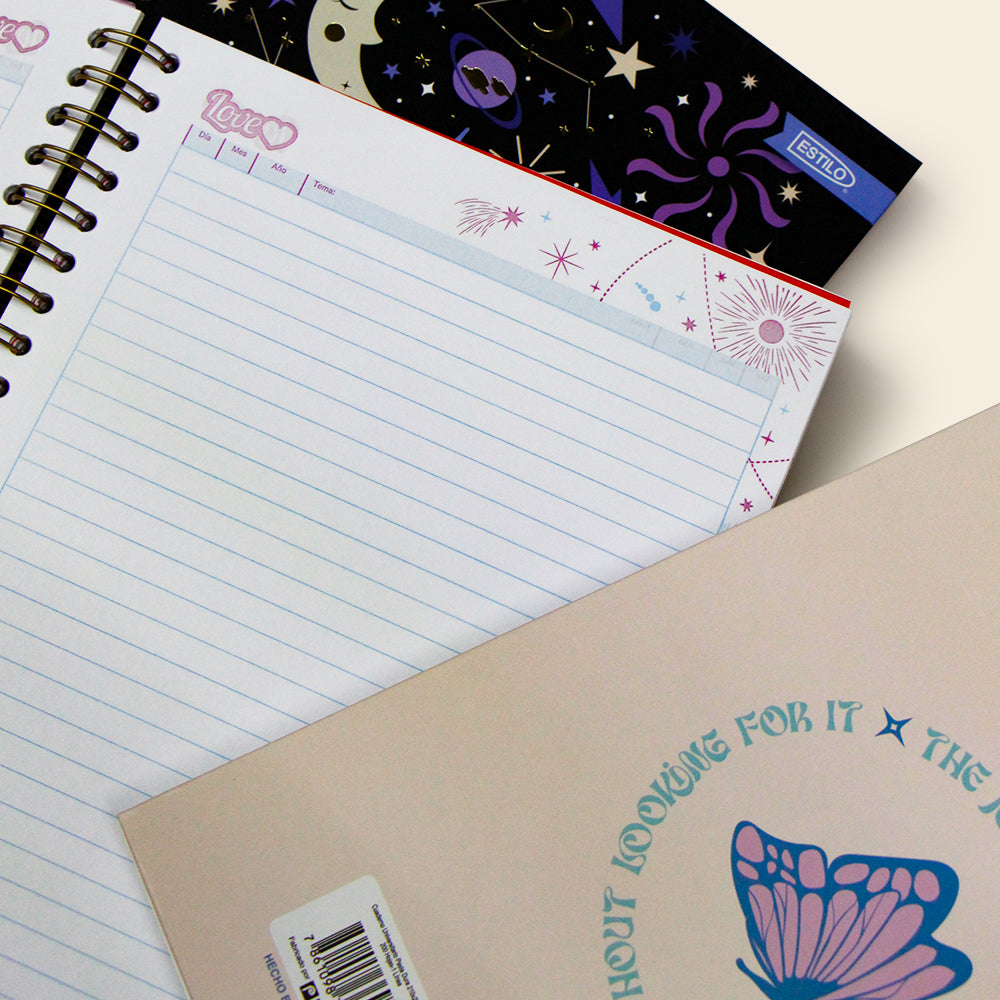 Libreta Profesional 200 Hojas Raya KYMA Estilo LOVE