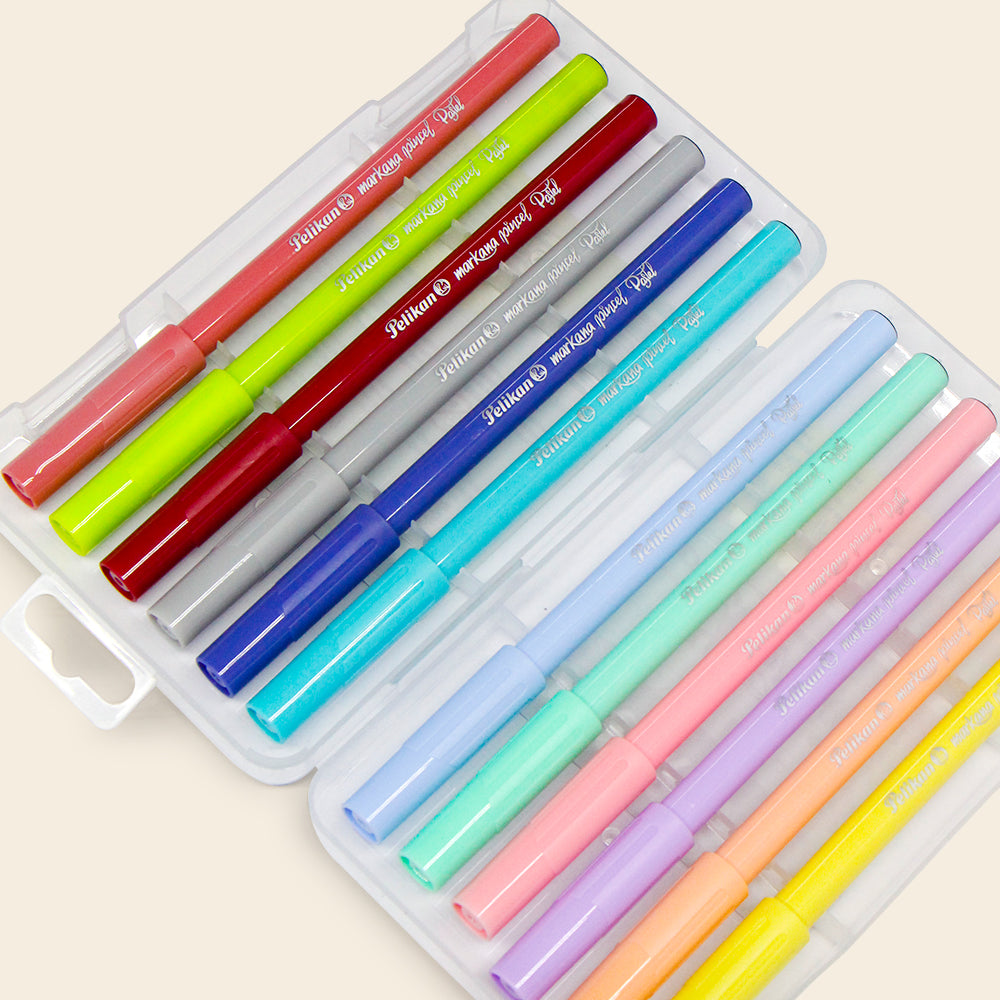 Pelikan Markana Pincel, Colores Pastel Estuche con 12 Piezas