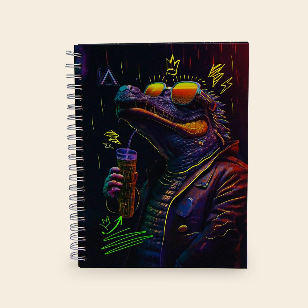 Libreta Profesional 200 Hojas Raya KYMA Estilo IA Neón