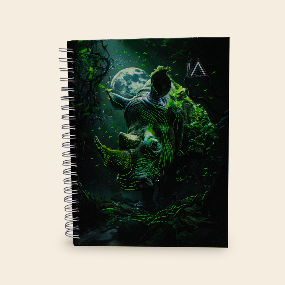 Libreta Profesional 200 Hojas Raya KYMA Estilo IA Neón