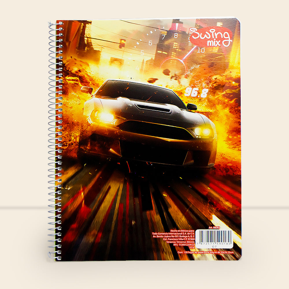 Libreta Swing Mix profesional con 100 Hojas Cuadro Grande