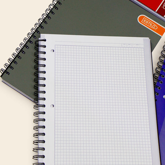 Libreta Profesional 200 Hojas Cuadro Chico KYMA Estilo Colores Lisos