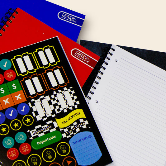 Libreta Profesional 200 Hojas Raya KYMA Estilo Colores Lisos