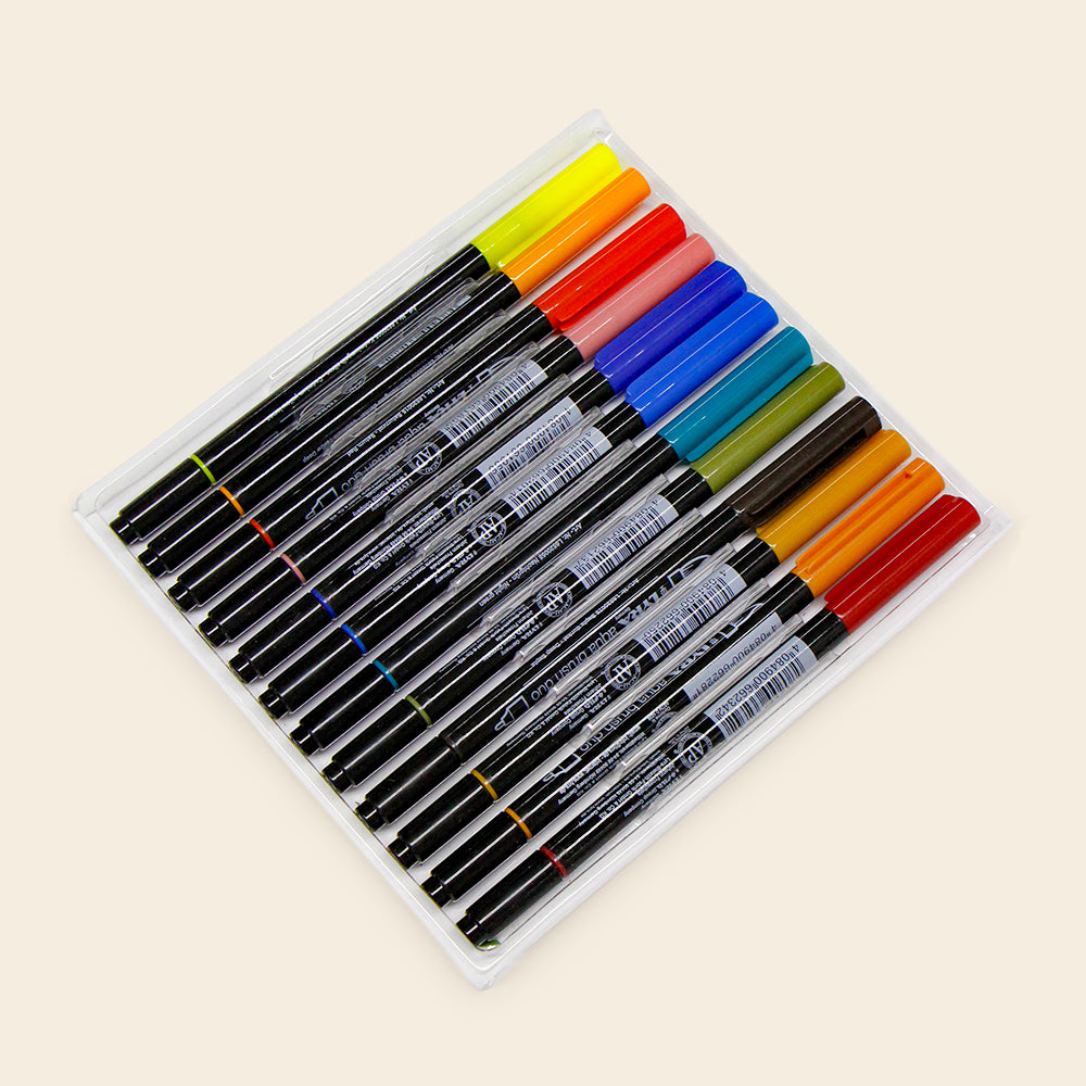 Marcadores Con Dos Puntas, Aqua Brush Dúo LYRA, Set Con 24 Piezas