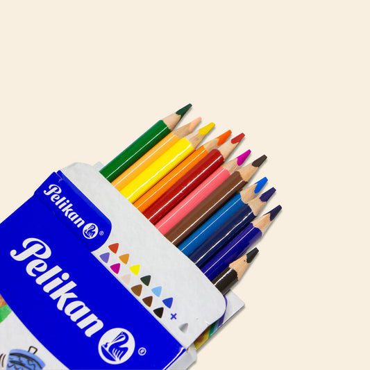 Colores Largos Triangular Pelikan Con 12 Piezas