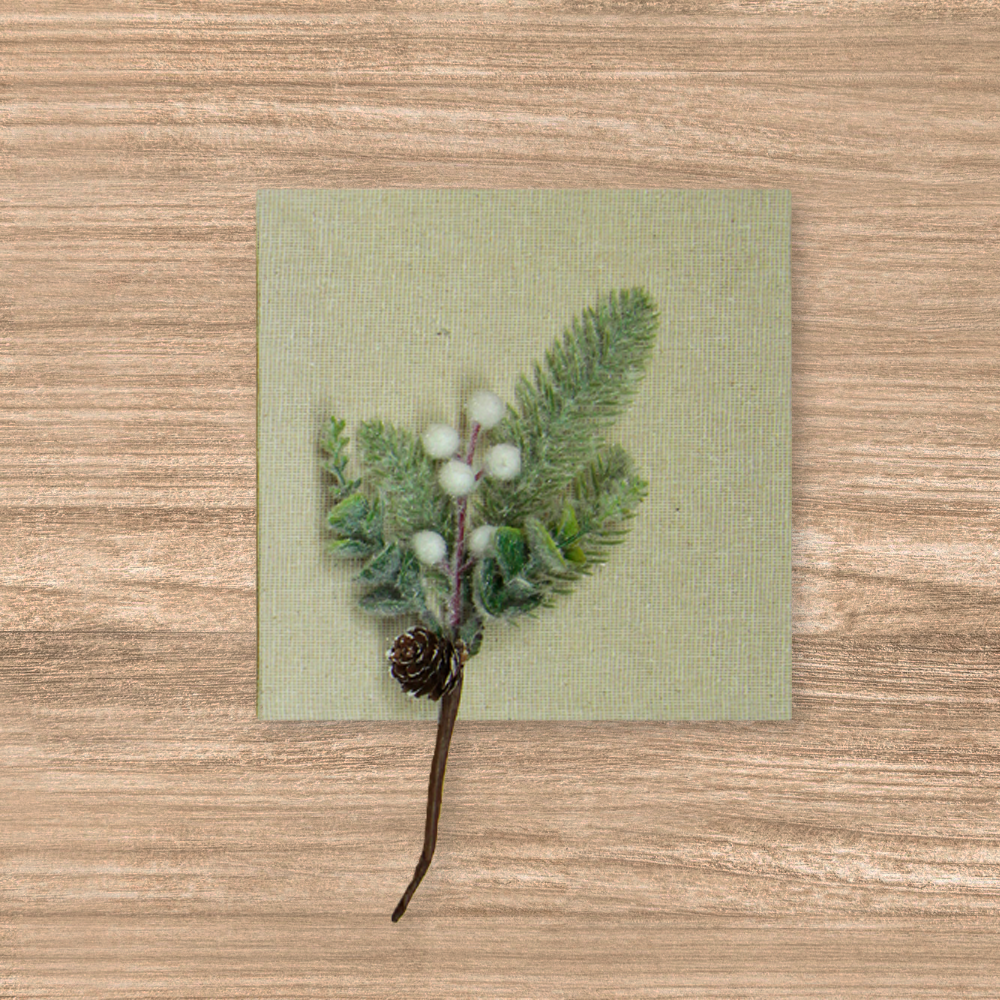 Pieza Pick Berrie C/Dolar Y Piña Nevado Verde/Blanco