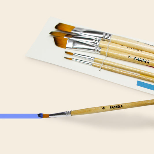 Pinceles Artísticos PASCUA, Set con 6 piezas (#1,#4,#6,#9,#11)