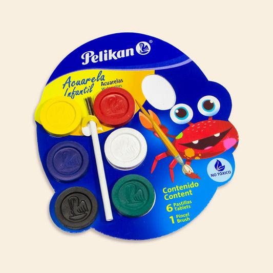 Acuarela 6 Colores Pelikan Infantil