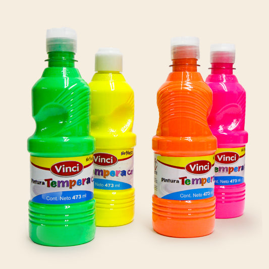 Pintura Tempera Cartel Neón Con 473 ML