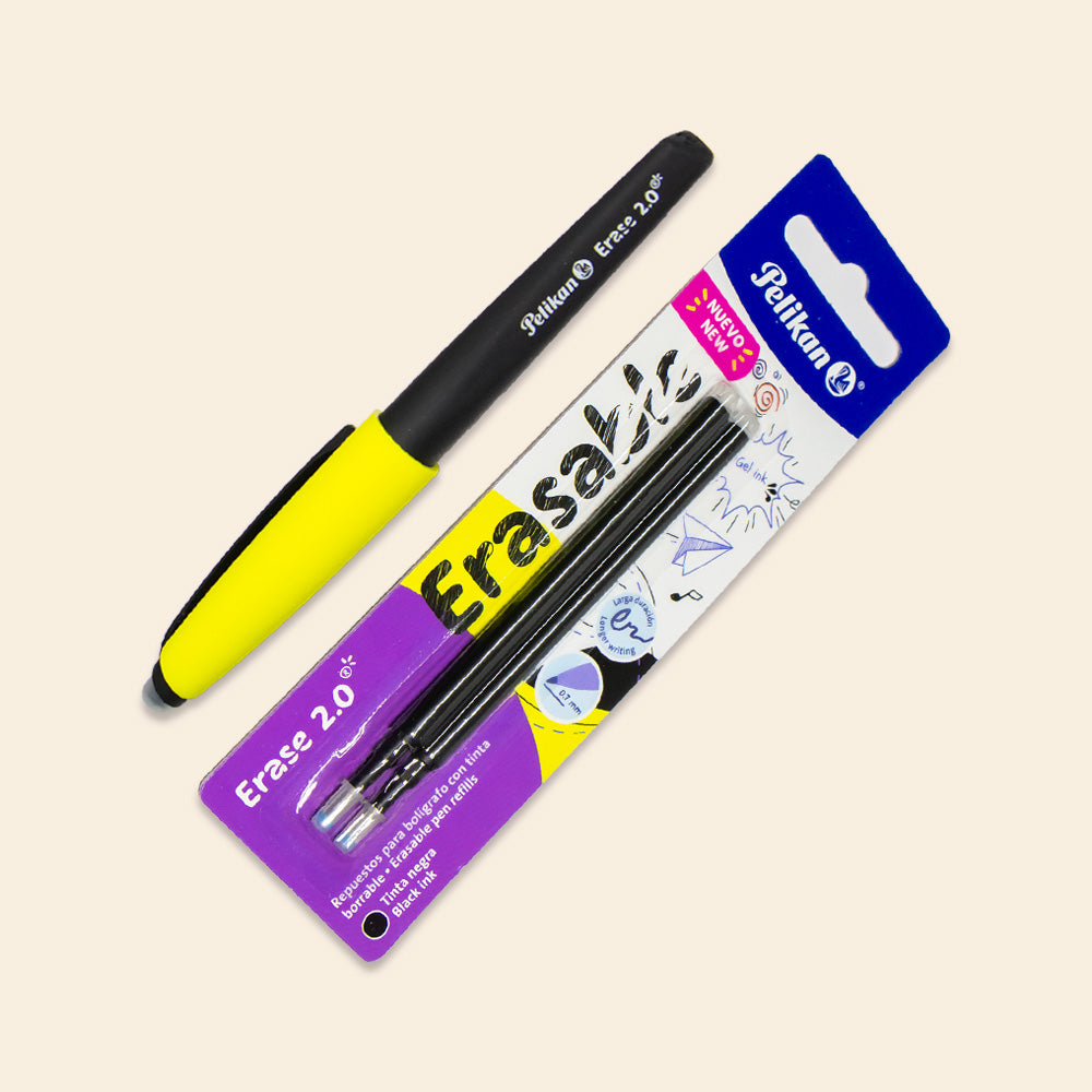 Bolígrafo Borrable Erase 2.0 Pelikan Tinta Azul o Negra