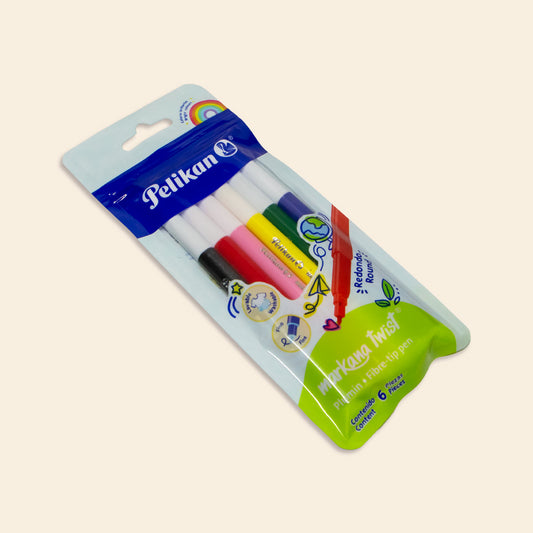 Plumones Markana Twist Con 6 Colores Pelikan