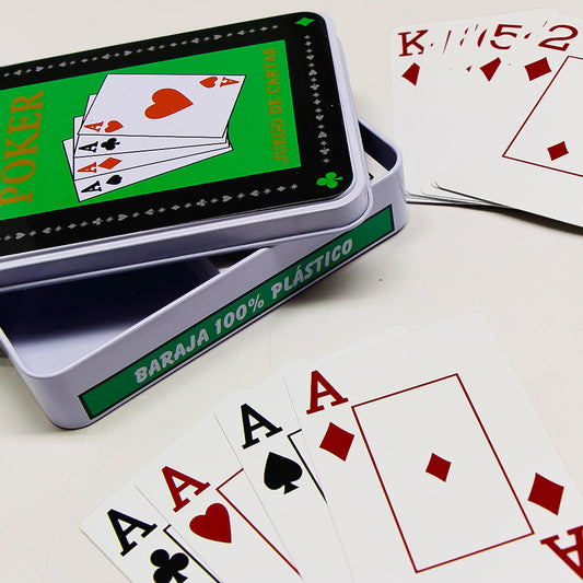 Poker En Doble Caja Metalica Jocar