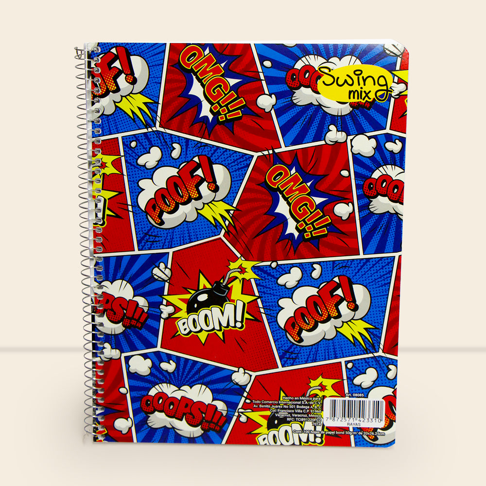 Libreta Swing Mix profesional con 100 Hojas Raya
