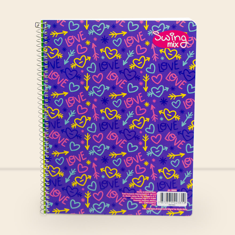 Libreta Swing Mix profesional con 100 Hojas Raya