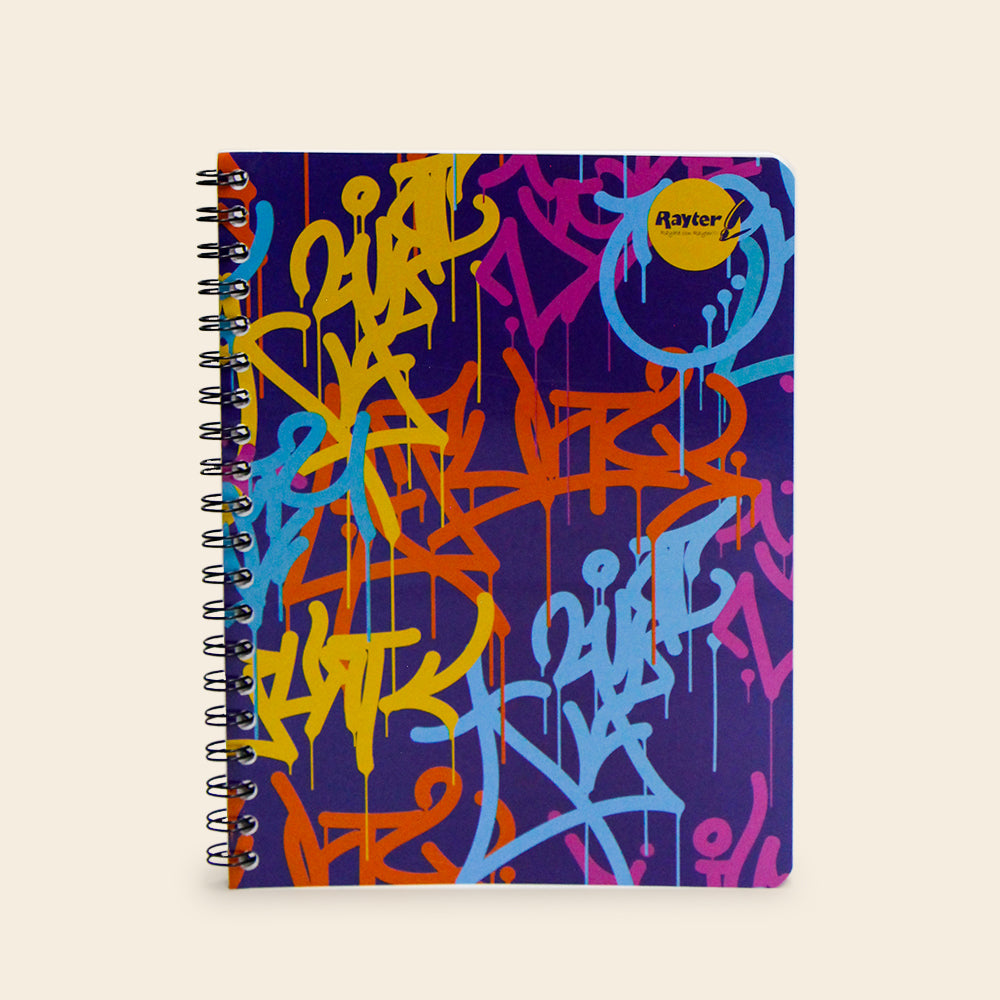 Libreta Rayter 100 Hojas con Doble Arillo, Varios Diseños y Modelos.