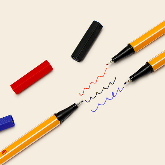 Stabilo Mix Clasicos, Set con 12 Piezas 0.4mm (ROJO, AZUL Y NEGRO)