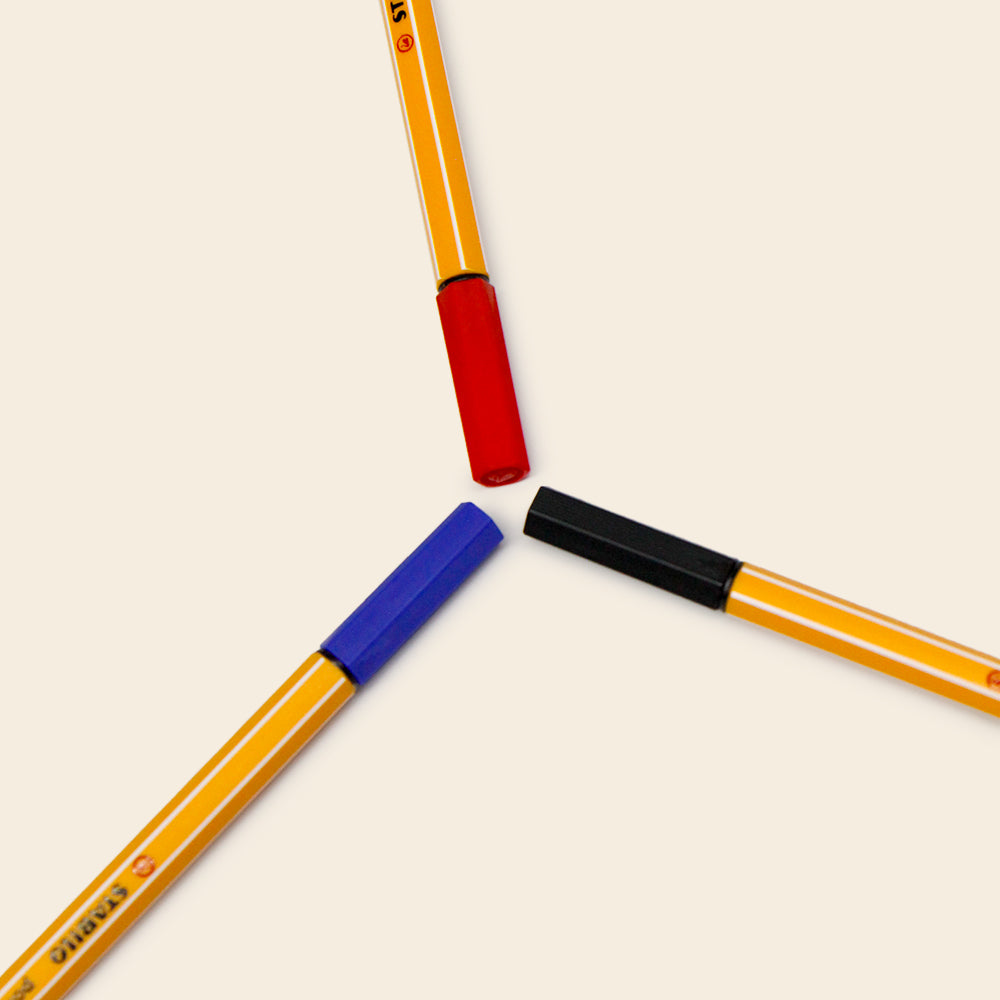 Stabilo Mix Clasicos, Set con 12 Piezas 0.4mm (ROJO, AZUL Y NEGRO)