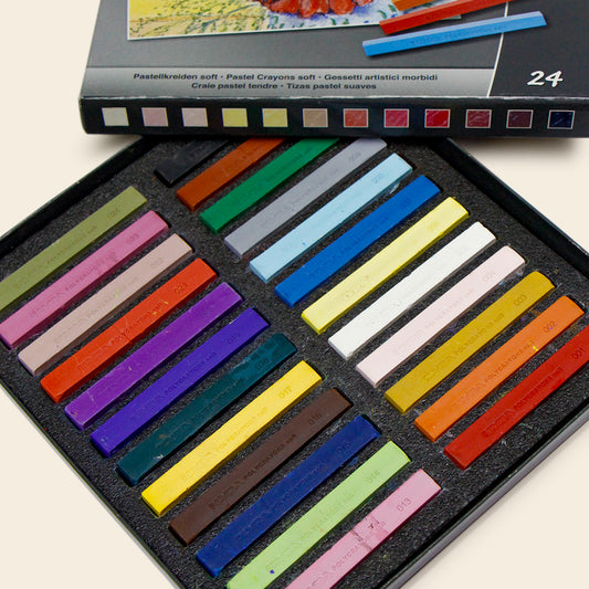 Crayones Suaves Tonos Pastel Profesionales LYRA Set con 24 Piezas