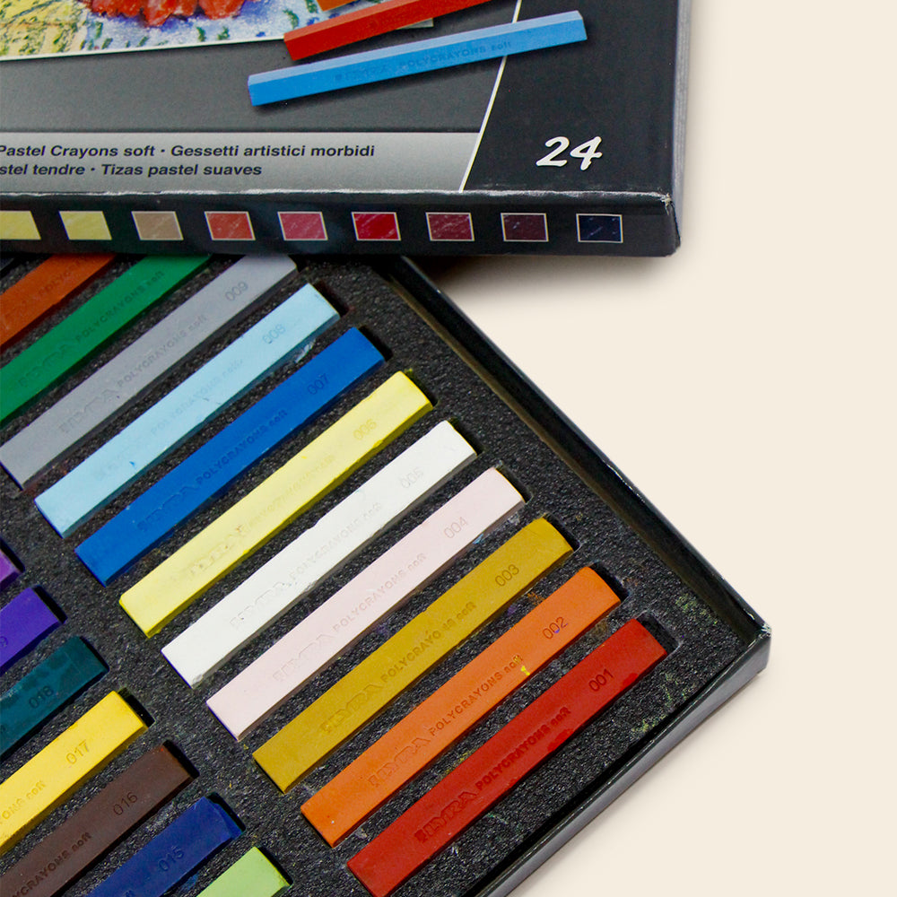Crayones Suaves Tonos Pastel Profesionales LYRA Set con 24 Piezas