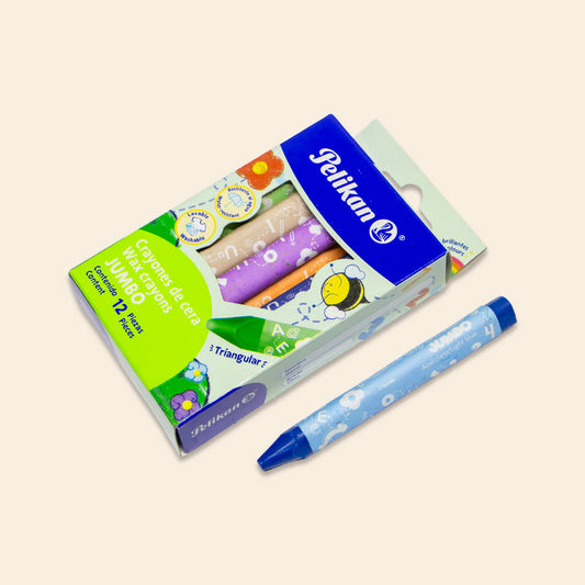 Crayones de Cera Jumbo Triangular Pelikan Con 12 Piezas