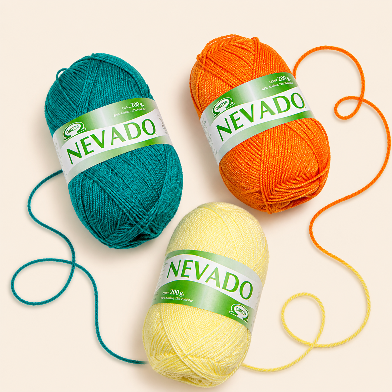 Estambre Nevado Omega Bola Con 200G