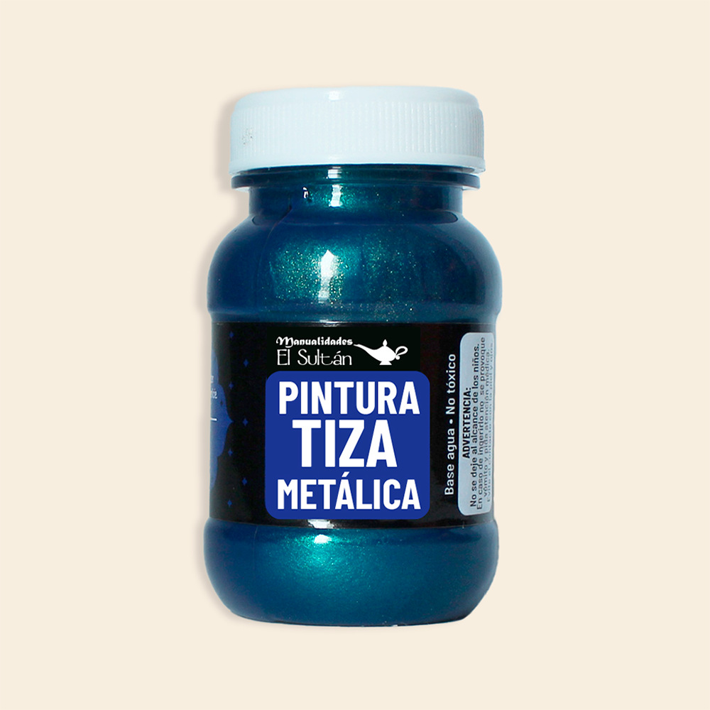 Pintura Tiza Metálica El Sultán Frasco con 100ML