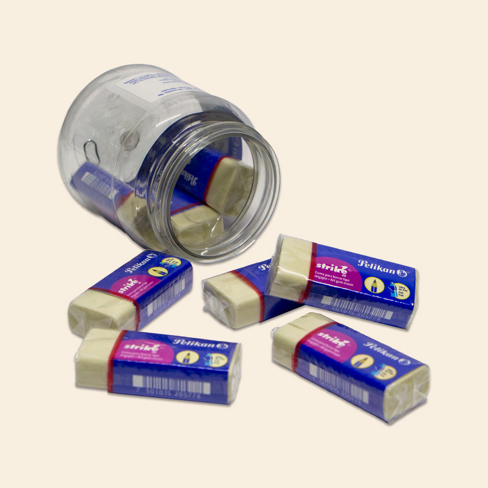 Goma Strike-20 Pelikan Barril con 8 Piezas