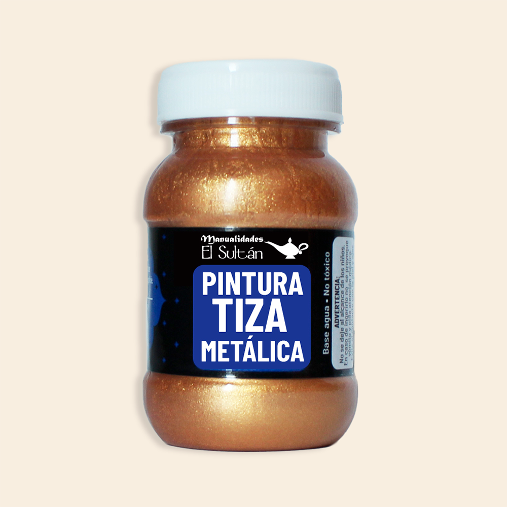 Pintura Tiza Metálica El Sultán Frasco con 100ML