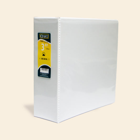 Carpeta en 3"Pulgadas Arillo O, T/Carta Vinil Blanco