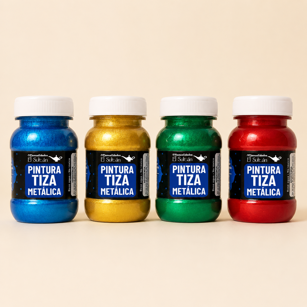 Pintura Tiza Metálica El Sultán Frasco con 100ML