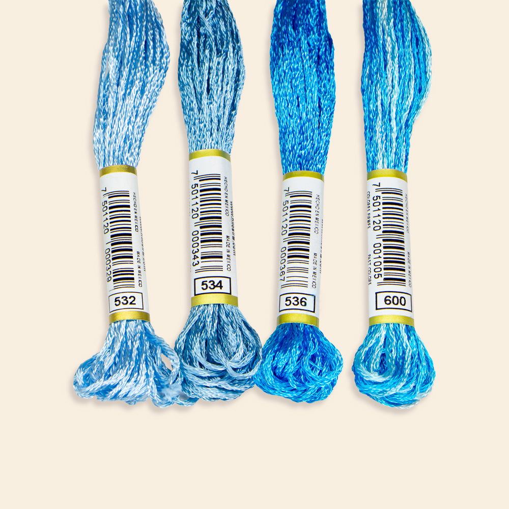Hilo Vela Para Bordar Rayón Madeja de 8 Metros Varios Colores