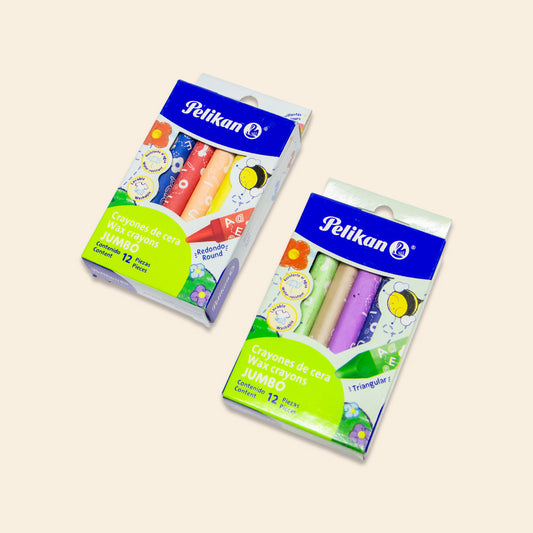 Crayones de Cera Jumbo Triangular Pelikan Con 12 Piezas