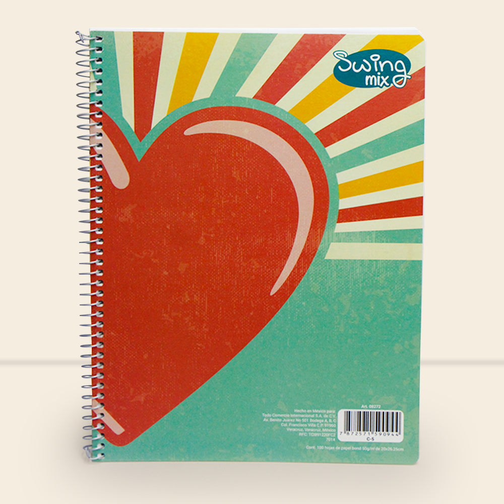 Libreta Swing Mix profesional con 100 Hojas Cuadro Chico