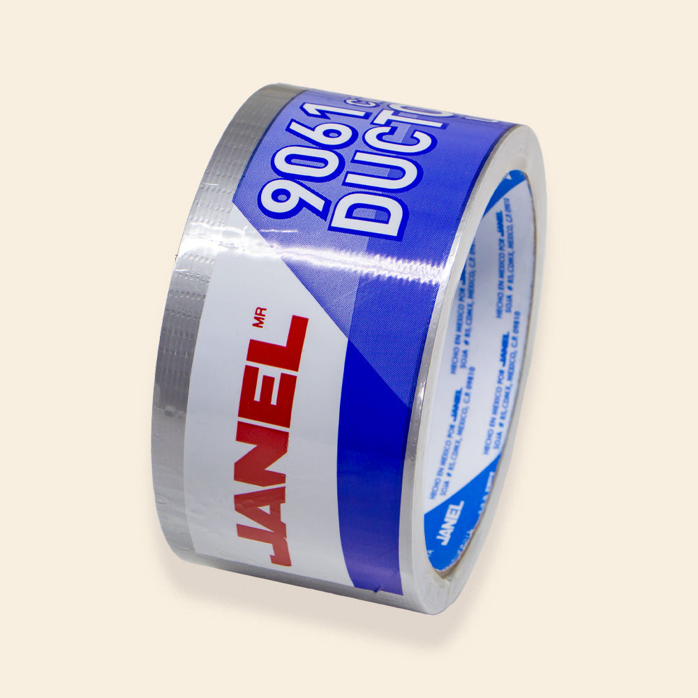 Cinta Ducto Plata Janel MOD 9061 Rollo Dos Medidas