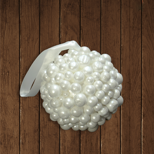 Pieza de Esfera Perlas Blanca Nacarado 10Cm