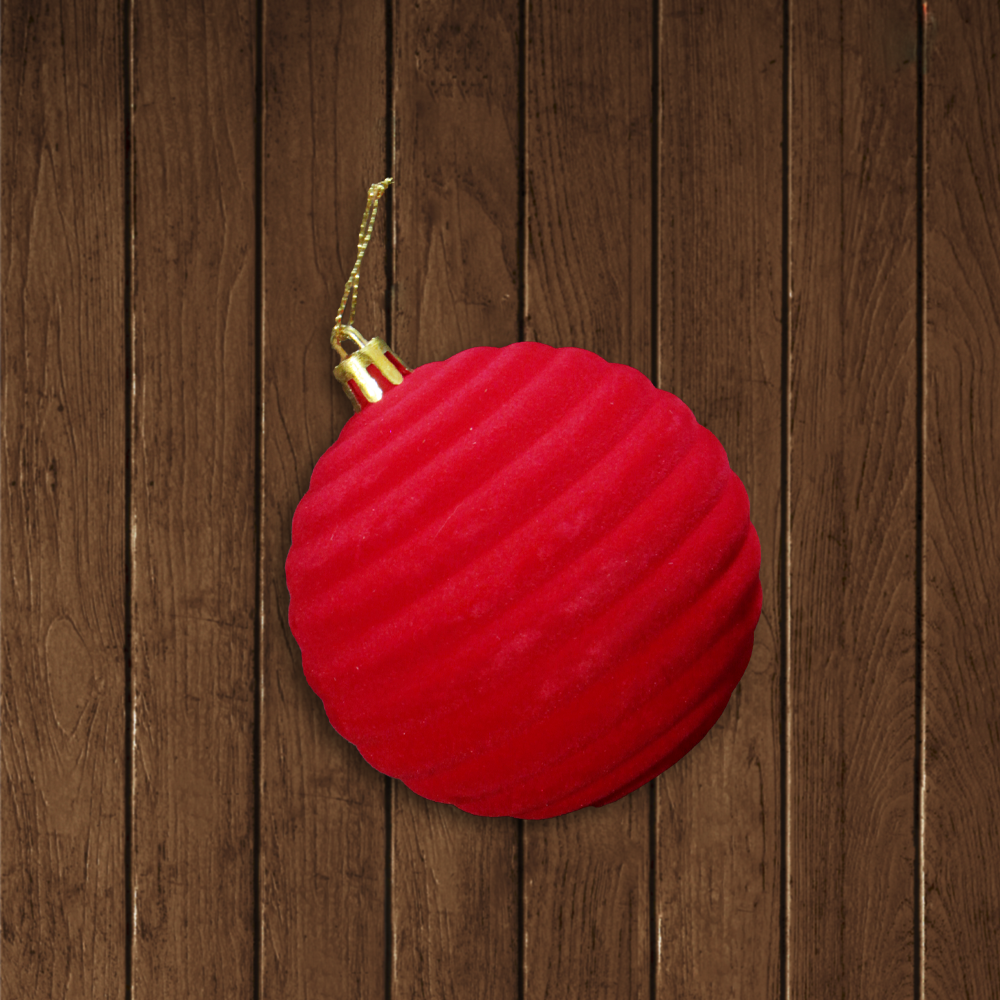 Una Pieza de Esfera Raya Terciopelo Rojo