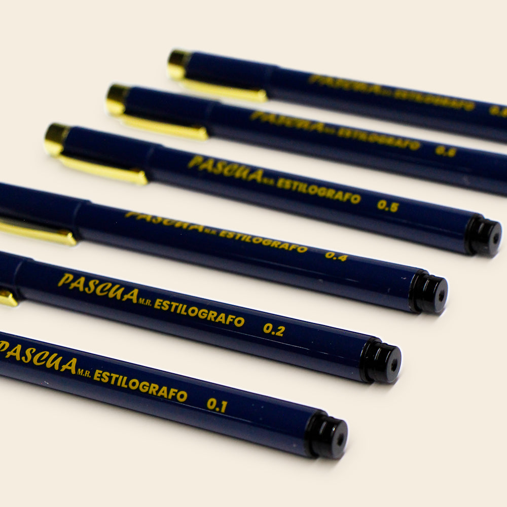 Set de Estilógrafo Profesionales, Medidas 01,02,03,04,05,06 Pascua