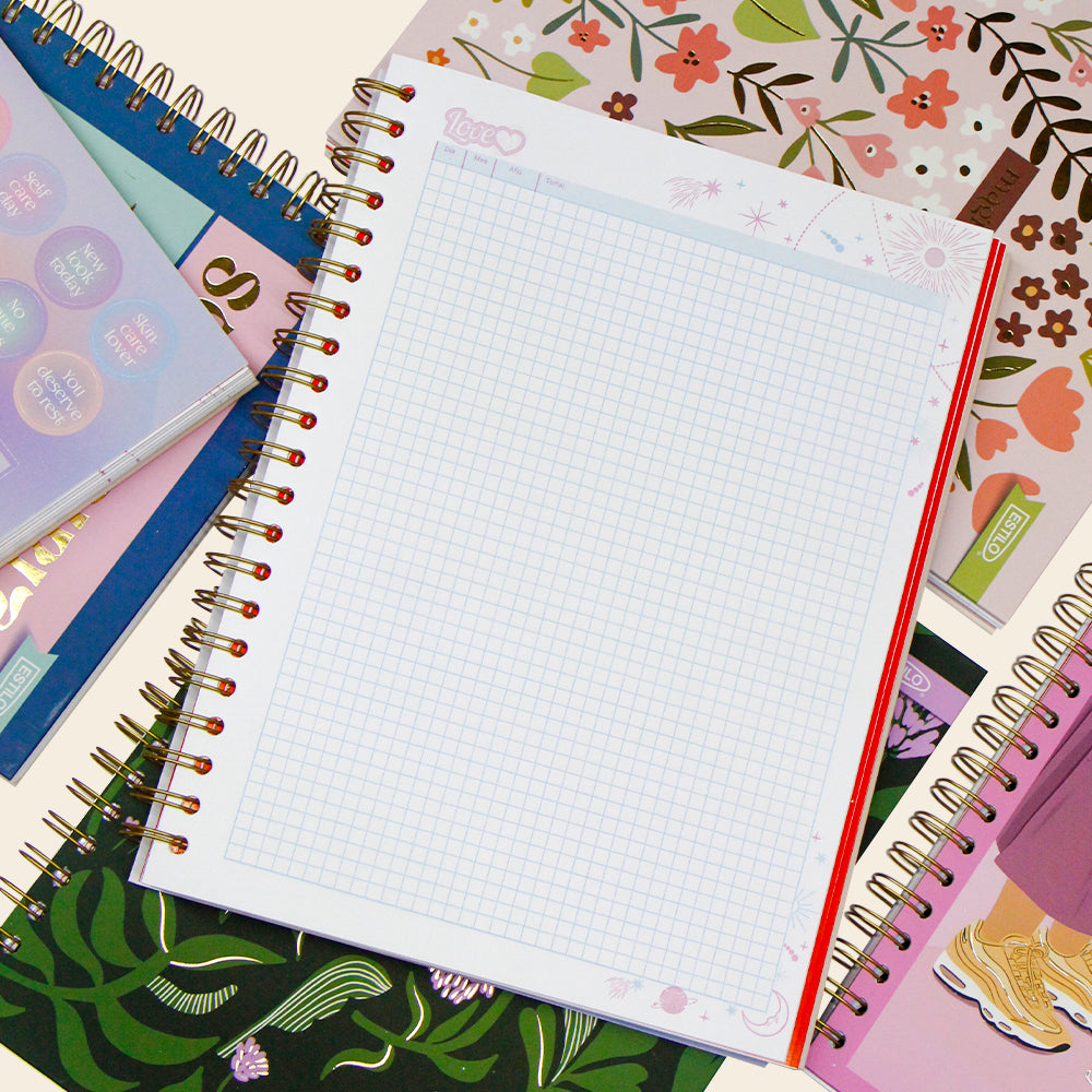 Libreta Profesional 200 Hojas Cuadro Chico KYMA Estilo Chicas