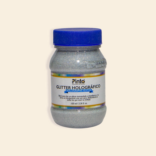 Glitter Holográfico Bote con 100ml Pinto