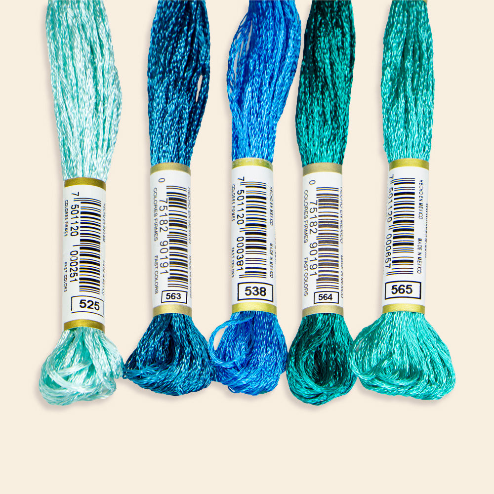 Hilo Vela Para Bordar Rayón Madeja de 8 Metros Varios Colores