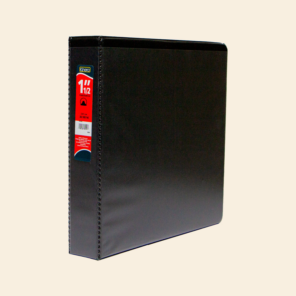 Carpeta de 1 1/2" (O) Carta Vinil Color Negro
