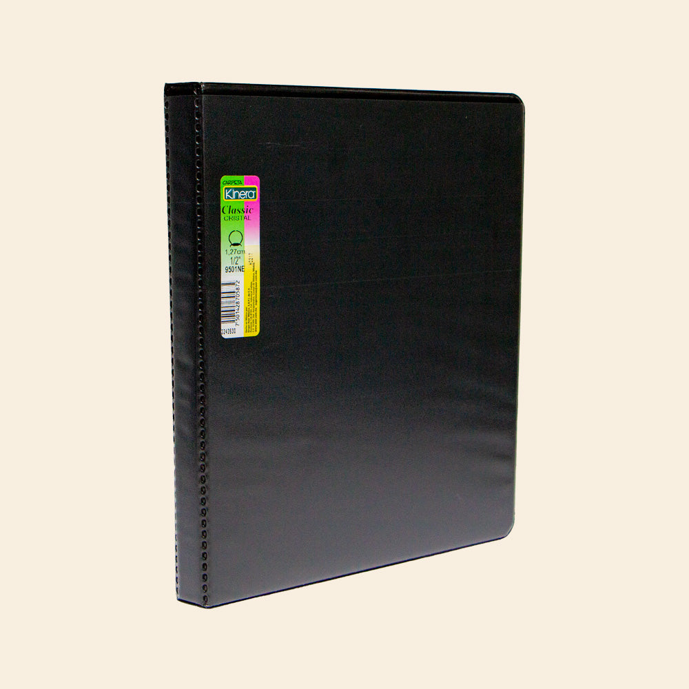 Carpeta de 1/2" (O) Carta Vinil Color Negro
