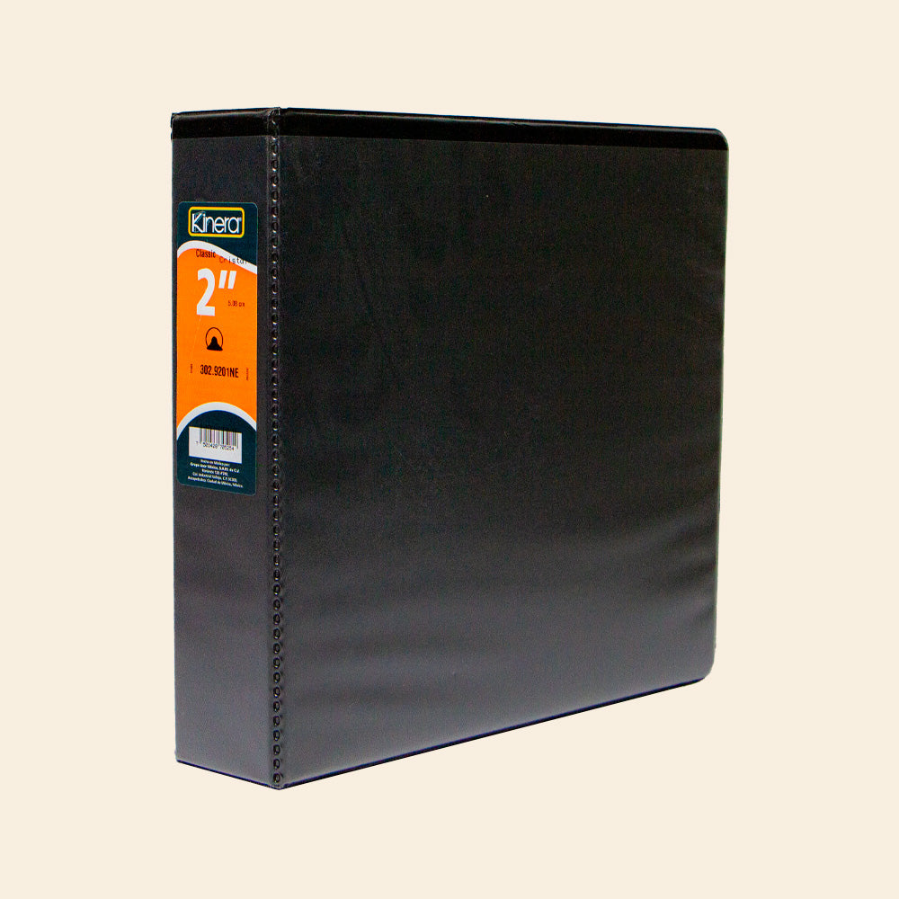 Carpeta de 2" (O) Carta Vinil Color Negro