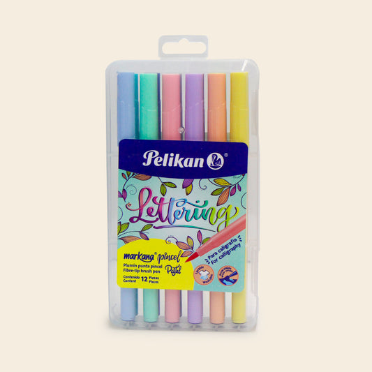Pelikan Markana Pincel, Colores Pastel Estuche con 12 Piezas